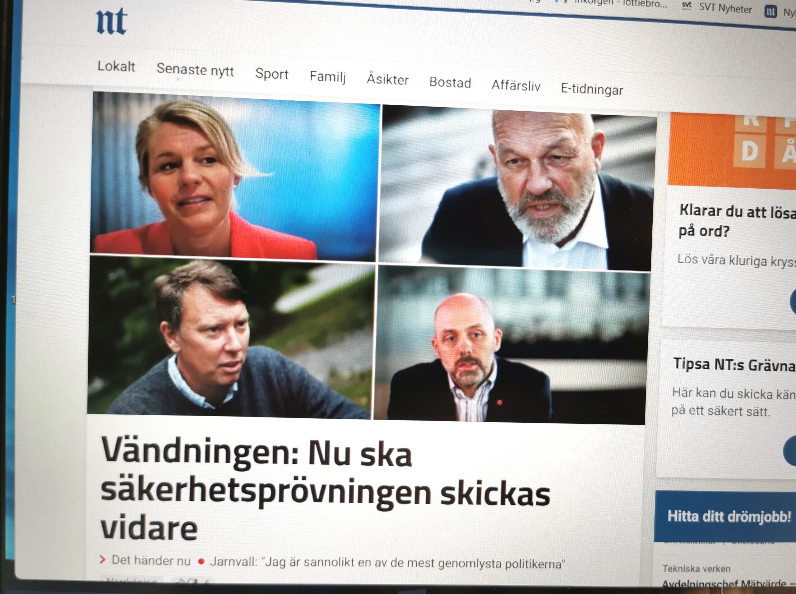 säkerhetsprövning foto på datorn